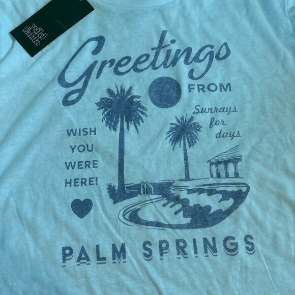 Wild Fable Women's Greetings from Palm Springs Graphic T-Shirt Size XXL Top NEW - Picture 4 of 6